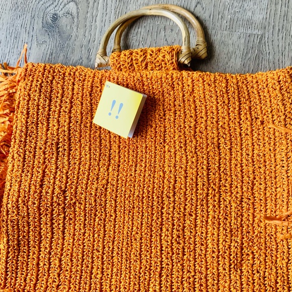 NWT❤️ Roller Rabbit Orange Fringe Tote Bag OS - Picture 6 of 10